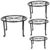 4Packs Iron Plotted Plant Stands Shelves Heavy Duty Round Flower Pot Holder Rack Home Yard Garden Patio DÃ©cor