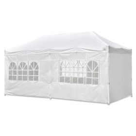 10X20ft EZ Pop Up Canopy Folding Gazebo/White