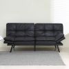 Convertible Memory Foam Futon Couch Bed; Modern Folding Sleeper Sofa-SF267PUBK