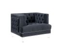 Ansario Chair; Charcoal Velvet 56462