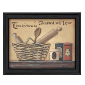 "Seasoned with Love" By Pam Britton; Printed Wall Art; Ready To Hang Framed Poster; Black Frame