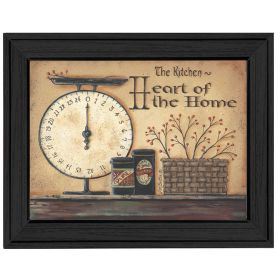 "Heart of the Home" By Pam Britton; Printed Wall Art; Ready To Hang Framed Poster; Black Frame