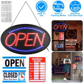 LED Open Sign 22.64x13.78In Business Neon Open Sign Advertisement Board