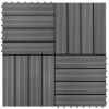 WPC Tiles 11.8"x11.8" 11 pcs 11 ftÂ² Gray