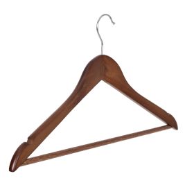 Solid Walnut Wood Suit Hangers, 60 Pack