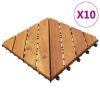 Decking Tiles 10 pcs 11.8"x11.8" Solid Acacia Wood