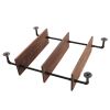 Industrial Wall Mounted Iron Floating Pipe Shelves Racks Storage Bookcases - 3 layers XH