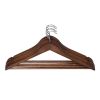 Solid Walnut Wood Suit Hangers, 60 Pack