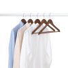 Solid Walnut Wood Suit Hangers, 60 Pack