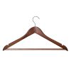 Solid Walnut Wood Suit Hangers, 60 Pack