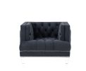 Ansario Chair; Charcoal Velvet 56462