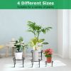 4Packs Iron Plotted Plant Stands Shelves Heavy Duty Round Flower Pot Holder Rack Home Yard Garden Patio DÃ©cor