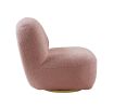 Yedaid Accent Chair w/Swivel in Pink Teddy Sherpa AC00232