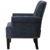 Accent Rivet Tufted Polyester Armchair ; Navy Blue