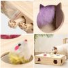 Cat Toys Interactive Whack-a-mole Solid Wood Toys for Indoor Cats Kitten Catch Mice Game