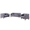 Grey Lint Chair Sofa Set