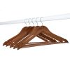 Solid Walnut Wood Suit Hangers, 60 Pack