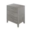 Modern Concise Style Solid wood Grey grain Three-Drawer Nightstand