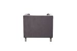 Hegio Chair w/1 Pillow; Gray Velvet 55267