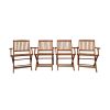 Foldable Patio Dining Set ; 4 Folding Chairs ; Indoor and outdoor universal ; Teak