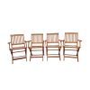 Foldable Patio Dining Set ; 4 Folding Chairs ; Indoor and outdoor universal ; Teak