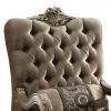 34 Inch Traditional Accent Chair; Claw legs; Champagne Fabric