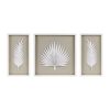 Sabal Framed Rice Paper Palm Leaves 3-piece Shadowbox Wall Decor Set