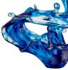 Braker Wave Resin Sculpture - Tabletop Decor, Blue - Size 21" x 15" x 5"