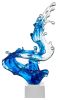 Braker Wave Resin Sculpture - Tabletop Decor, Blue - Size 21" x 15" x 5"