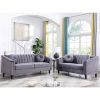 Grey Lint Chair Sofa Set