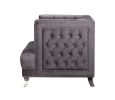 Hegio Chair w/1 Pillow; Gray Velvet 55267