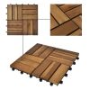 10 pcs Acacia Decking Tiles 11.8"x11.8"