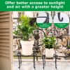 4Packs Iron Plotted Plant Stands Shelves Heavy Duty Round Flower Pot Holder Rack Home Yard Garden Patio DÃ©cor