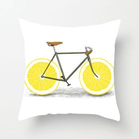 Modern Yellow Daisy Flower Cushion Cover Creative Letter Print Pillow Case (Option: Style4-45x45cm)