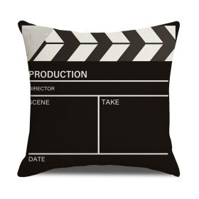 Home Retro Movie Subtitles Sofa Office Linen Pillowcase (Option: WXYM153 style-45x45cm)