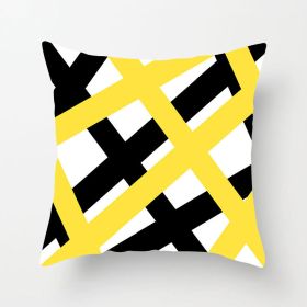 Modern Yellow Daisy Flower Cushion Cover Creative Letter Print Pillow Case (Option: Style6-45x45cm)