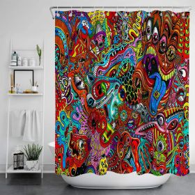 Digital Print-free Bathroom Curtain (Option: YLLHFK10-200x180CM)