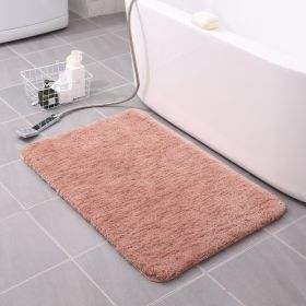 Thickened Plush Entrance Carpet Absorbent Non-slip Soft Kitchen Bathroom Bedroom Living Room Simple Floor Door Mat Home Decor (Color: apricot)