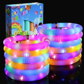 LED Glow In The Dark LED Light Party Pop Tubes For Christmas Holiday Party (Style: 12pcs)