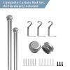 Lordear Curtain Rods for Windows 28 to 132 Inch Gold Curtain Rod 1 Inch Stainless Steel Rods with Adjustable Brackets