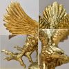 NORTHEUINS American Resin Golden Eagle Statue Art Animal Model Collection Ornament Home Office Desktop Feng Shui Decor Figurines