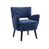 Fabric Accent Arm Chair with Upholstered seat, backrest Chair with Solid Wood Legs, for Living Room, Bedroom, Office,Waiting Rooms