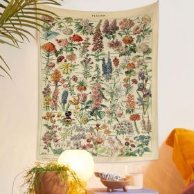 European Retro Mushroom Hanging Cloth Plant Homestay Tapestry (Option: B-150X130CMInstallation package)